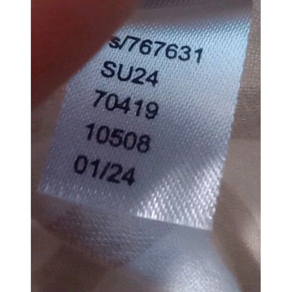 Loft Linen Blend Front Tie Beachy Striped Casual Shirt Women's Size L - Picture 10 of 10